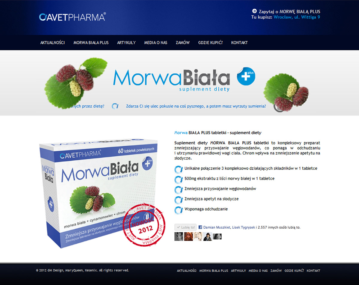 avet pharma morwa tabletki produkt dieta design product brand Packshot logo site www photoshop dreamweaver