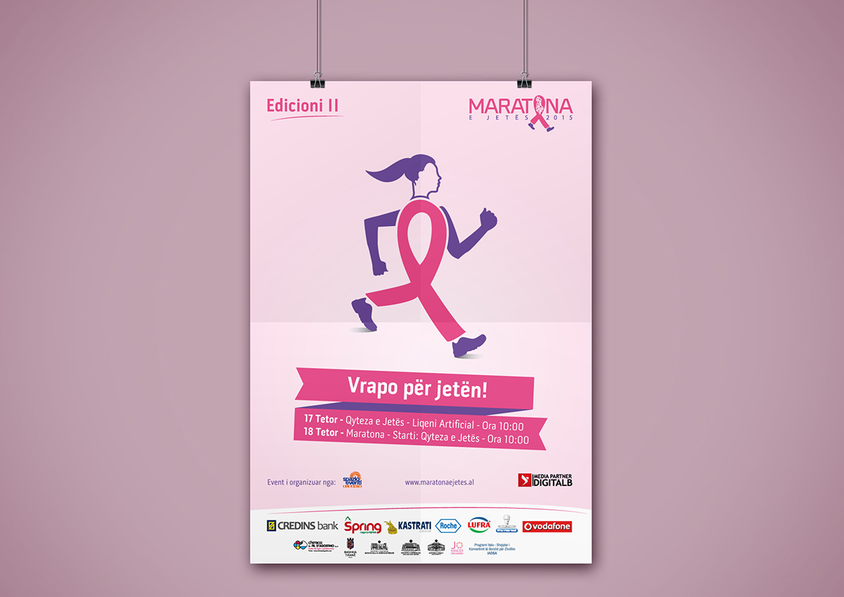 Marathon cancer breast design campaign