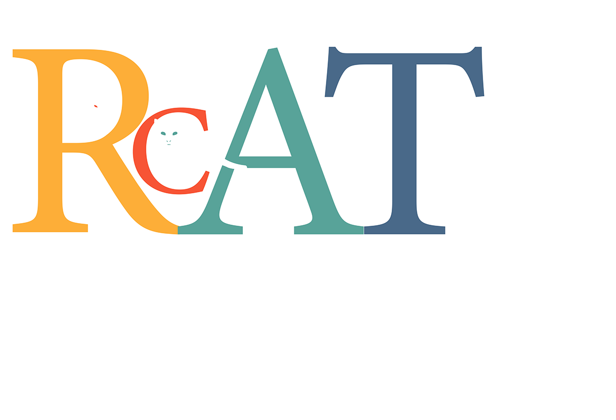 cat and rat design with typography