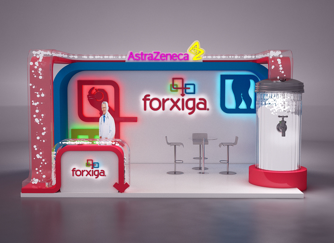 Forxiga egypt booth Stand 3dsmax
