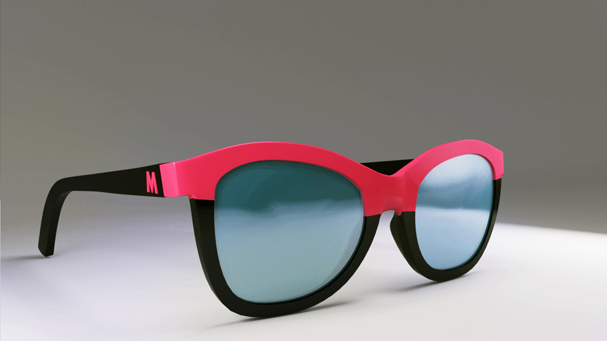gold and black glasses Sun Glasses 3ds max rendering lighting Creative Design 3D