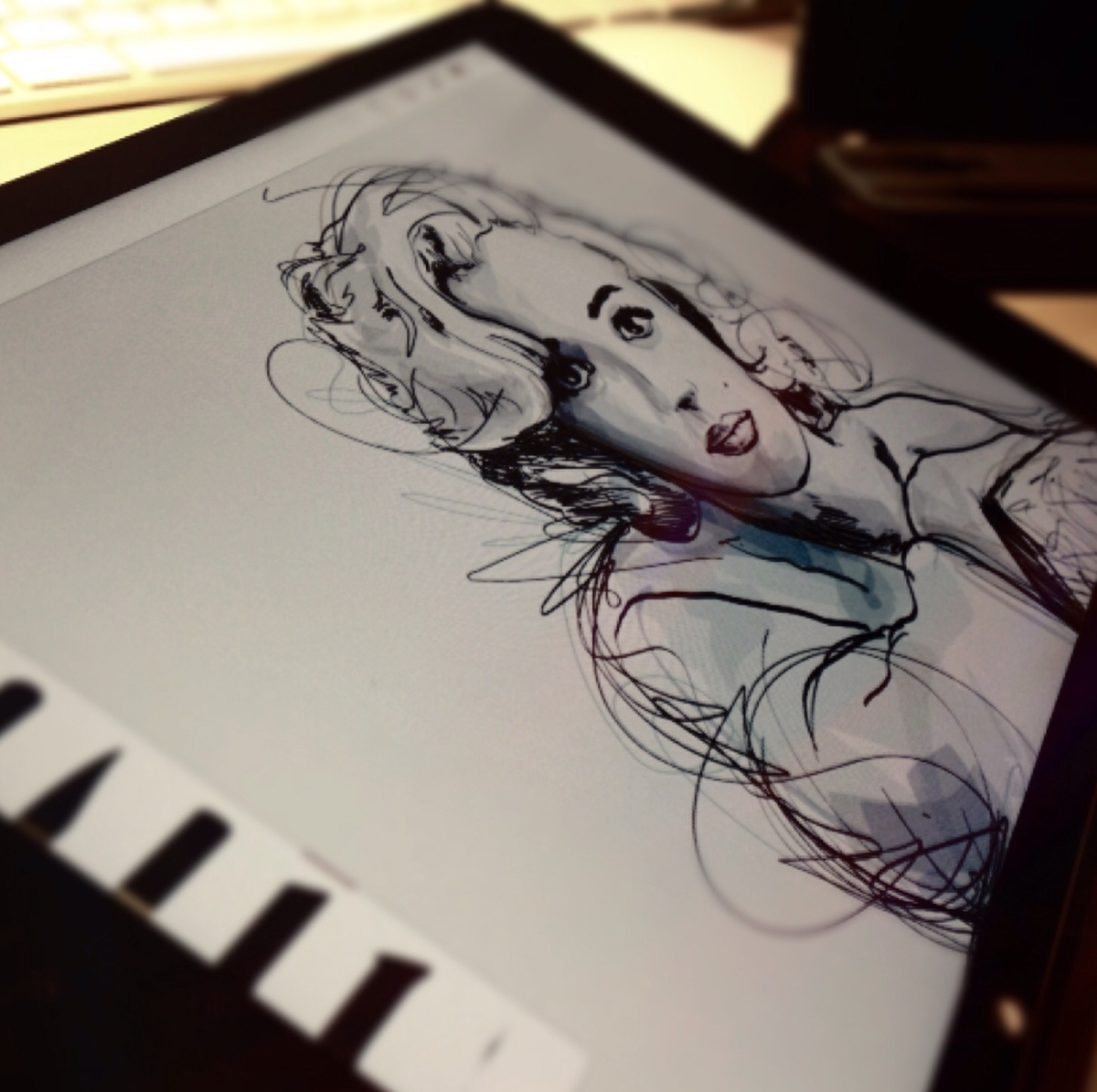 wacom Intuos stylus adobe draw marylin sketch iPad Enrico Manini