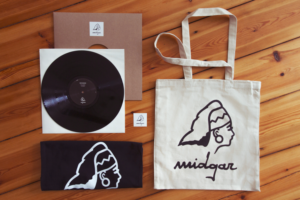deep techno record Label berlin vinyl midgar logo vector inspiration passion type free font Display