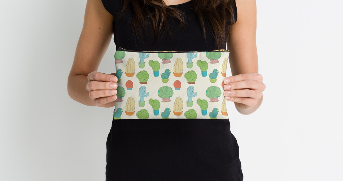 Pouches Patterns cool summer cactus Hipster indie
