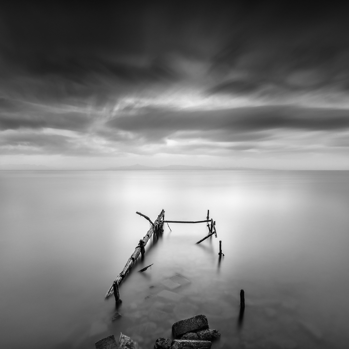 abandoned black and white fine art long exposure old ruined seascapes