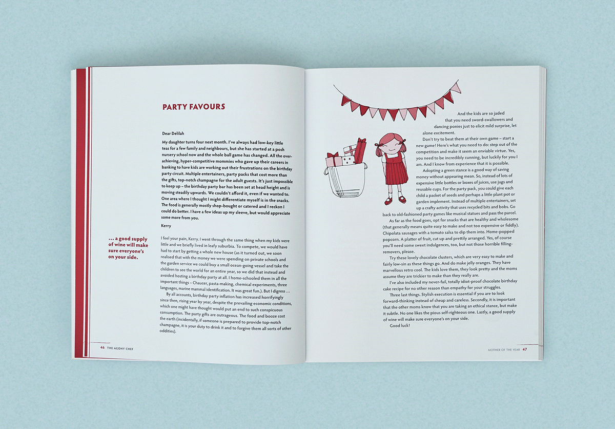book design books Layout Layout Design print print design  recipe book the agony chef typesetting Book Cover Design