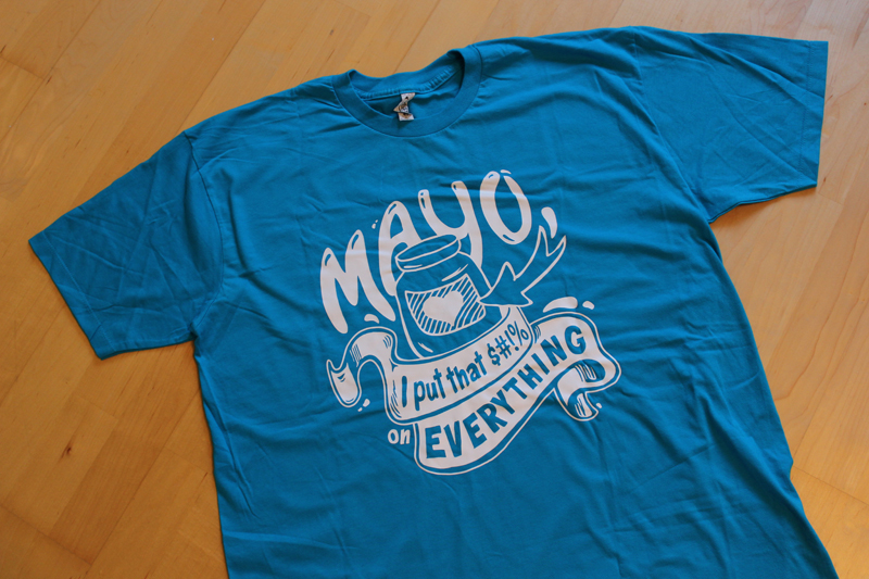 mayo  blue  Tshirt tee