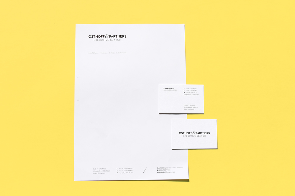 Coporate Design Business Cards letterhead logodesign 1c black-white