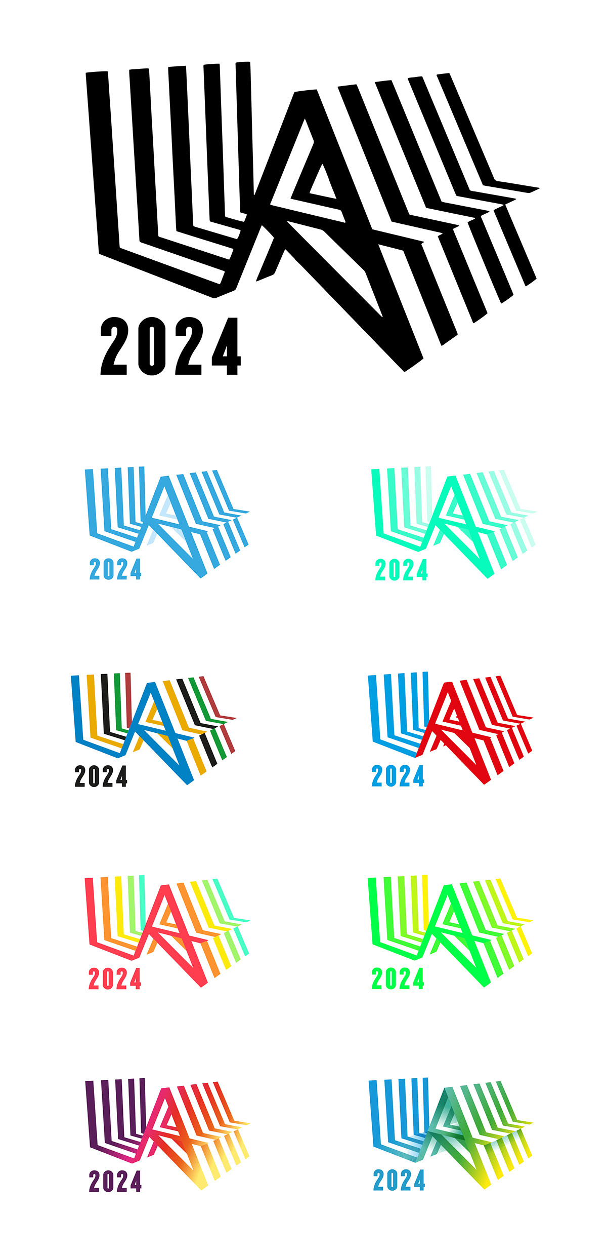 la Olympic Bid City LA 2024 Bid City Identity movement impact stripes star stars and stripes