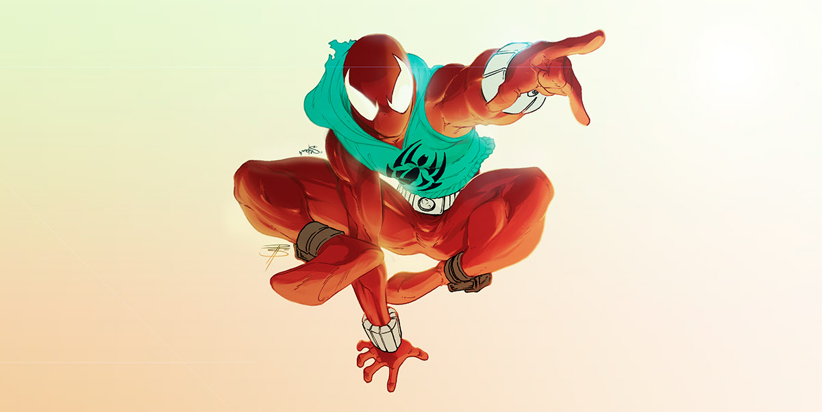 comics spider-man digital paint art