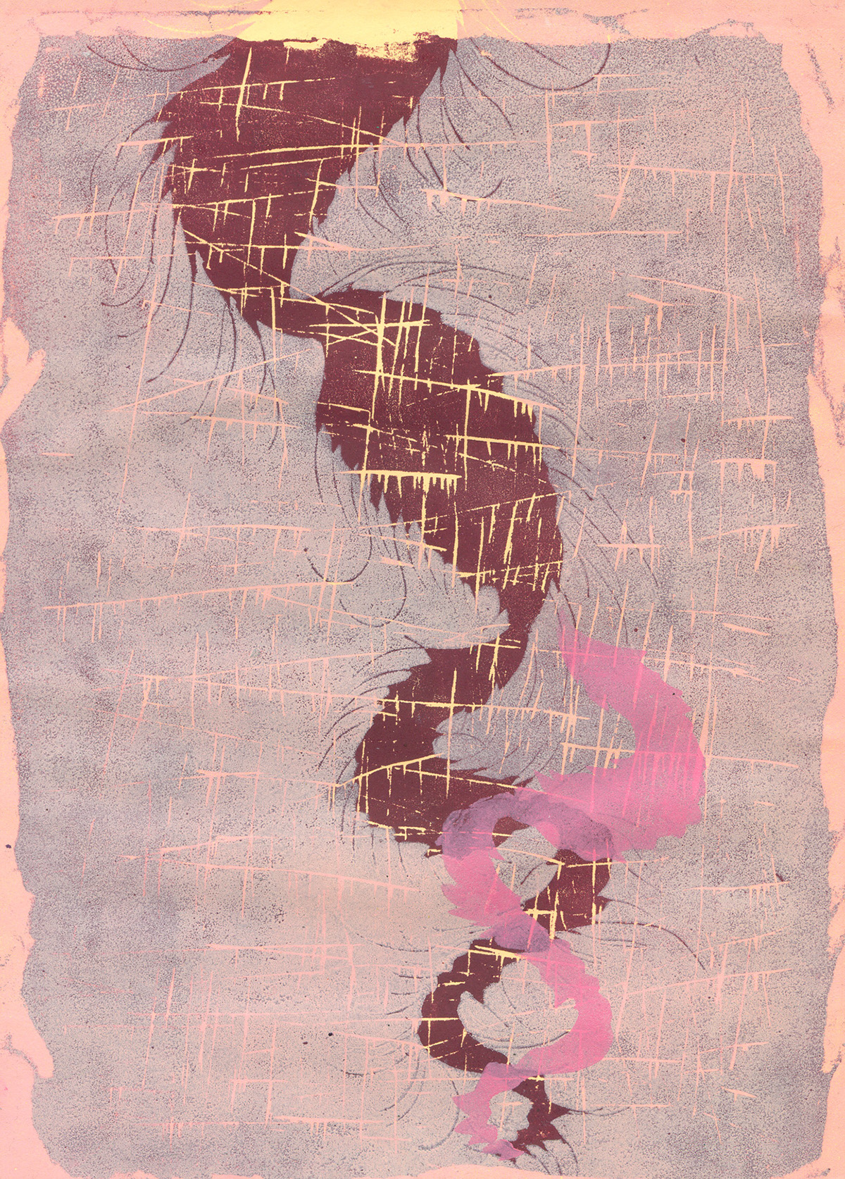 morfologia longinotti color grabado xilografia woodcut