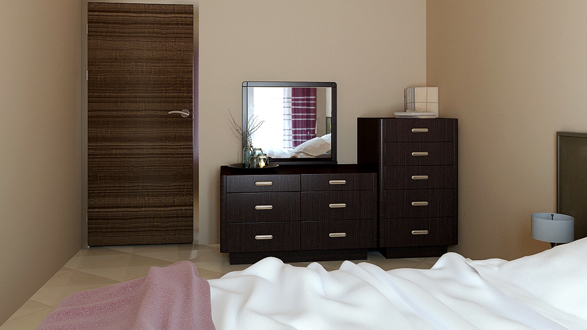 3D 3dsmax vray Render rendering Interior minimalist minimalis realistic house modeling bedroom bed