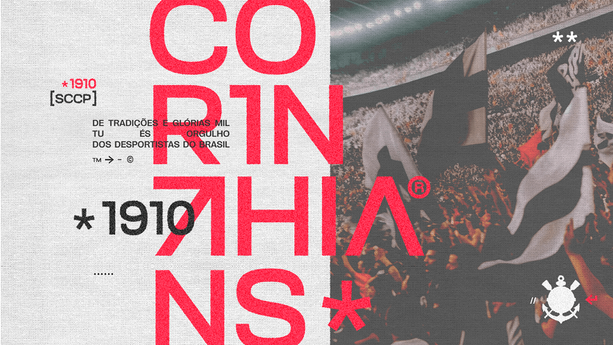 soccer corinthians design brand identity poster video motion graphics  Social media post art typography  