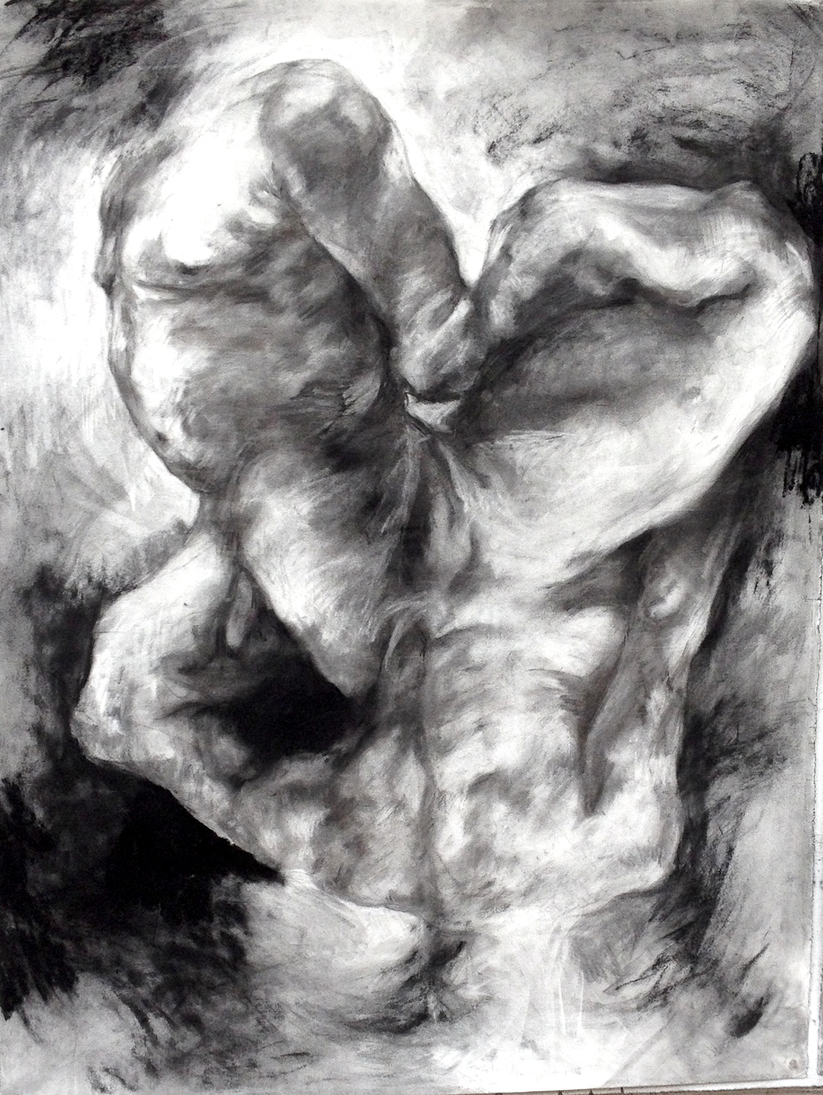 charcoal nude Figure Drawing Relationships psychological