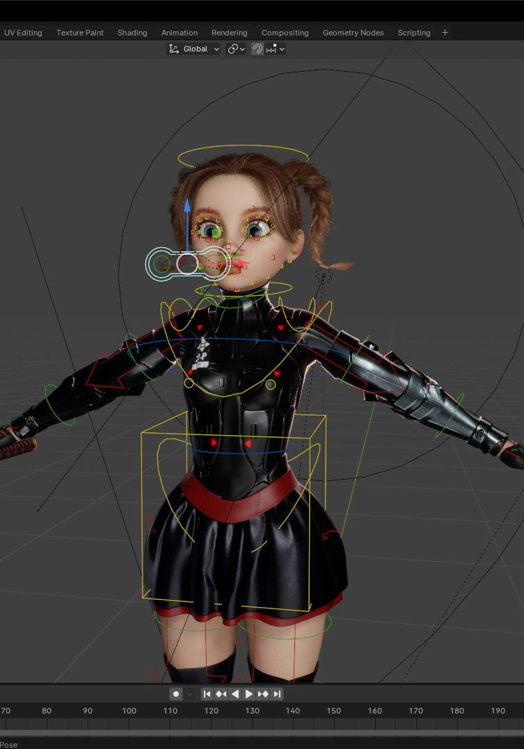Character design  blender 3d modeling Substance Painter texturing Rigging Animation 3D cartoon rendering Zbrush