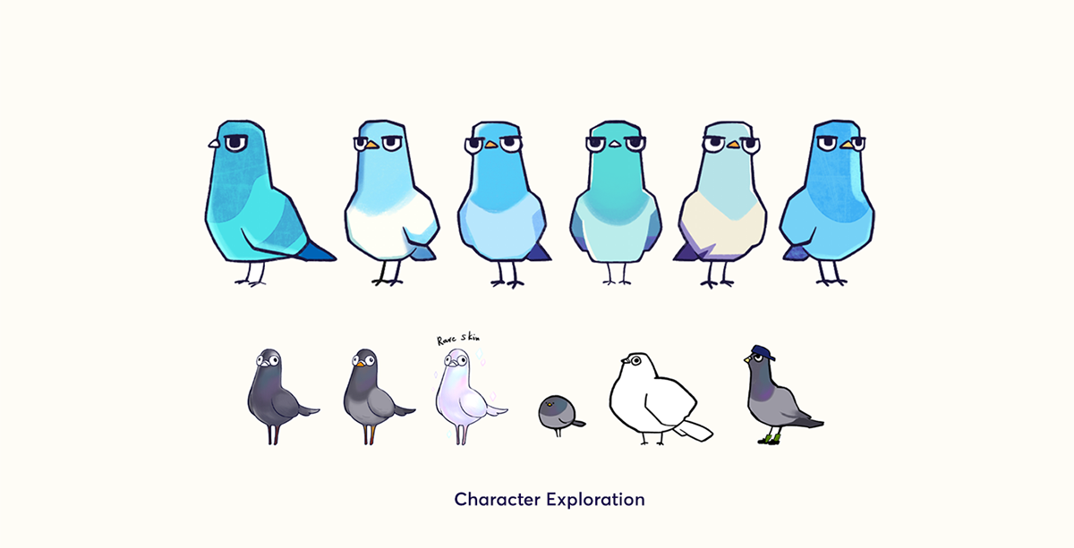 game graphic digital illustration ui design vietnam 2D agent pigeon