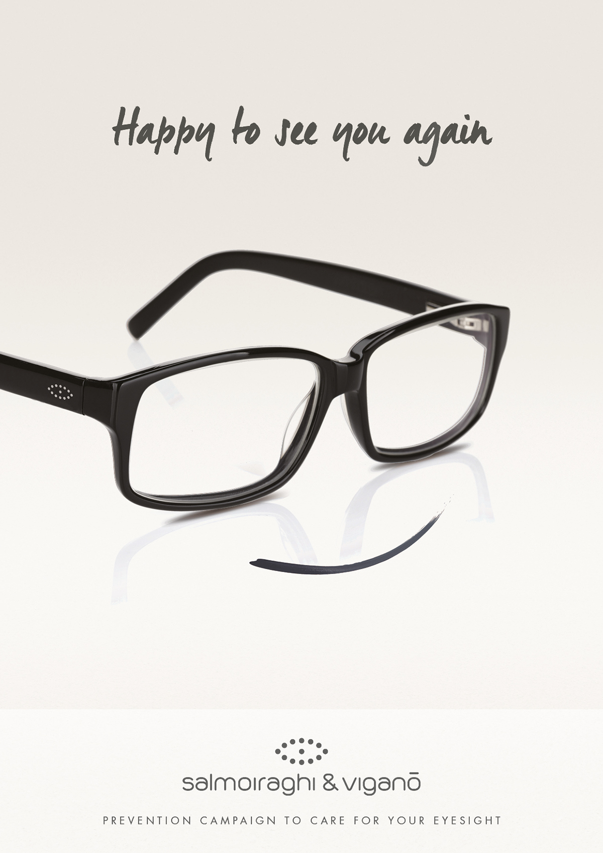 Advertising  campaign sight care prevention eye glasses company print billboard