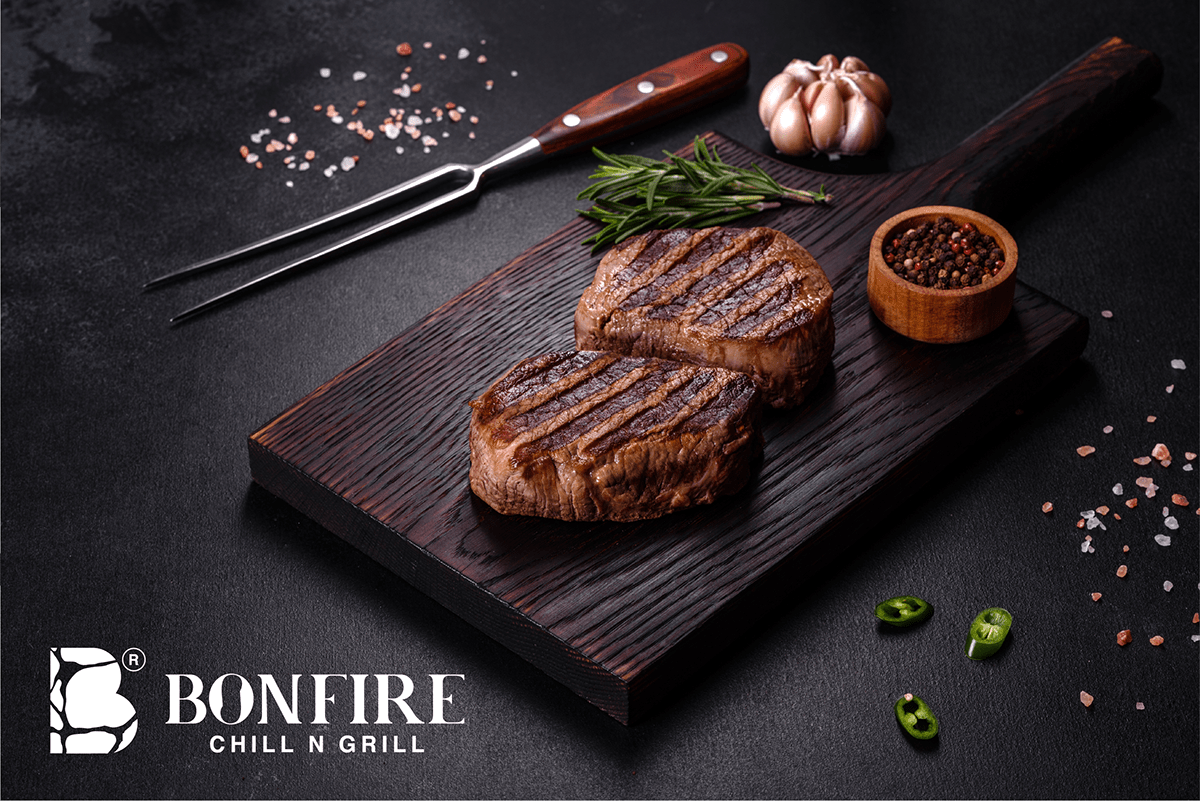 brand design grill identity logo meat Pack restaurant steak visual