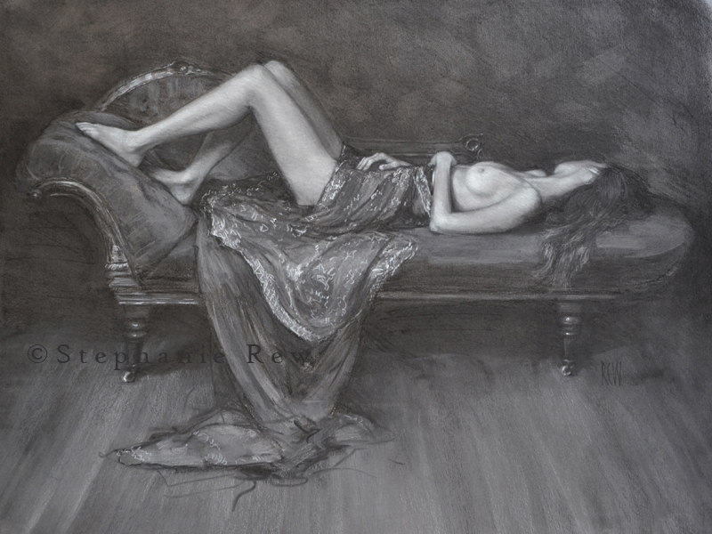 figurative painting figurativeart Realism reclingin Sari chaiselongue Classical oilpainting contemporaryrealism