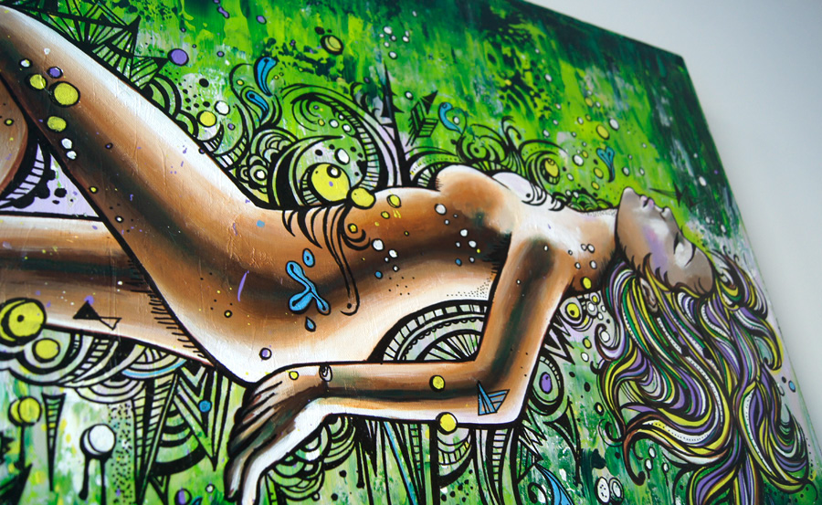 dream naked Magic   sleep floating Stil paint Marker orgaic pattern