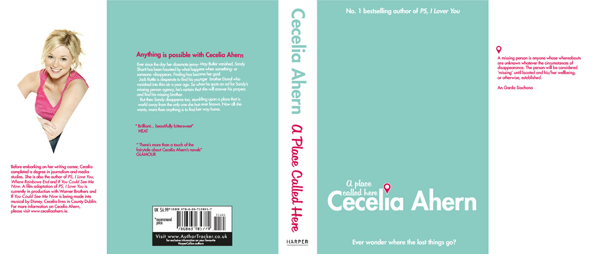 a place called here cecelia adhern  book cover design