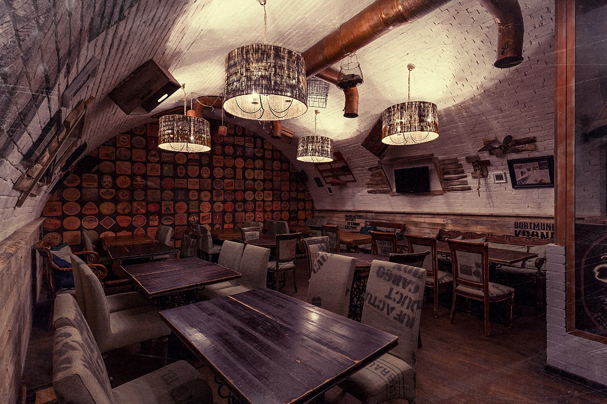 restaurant pub Interior Kassa kiev ukraine bar plastic paint украина Киев
