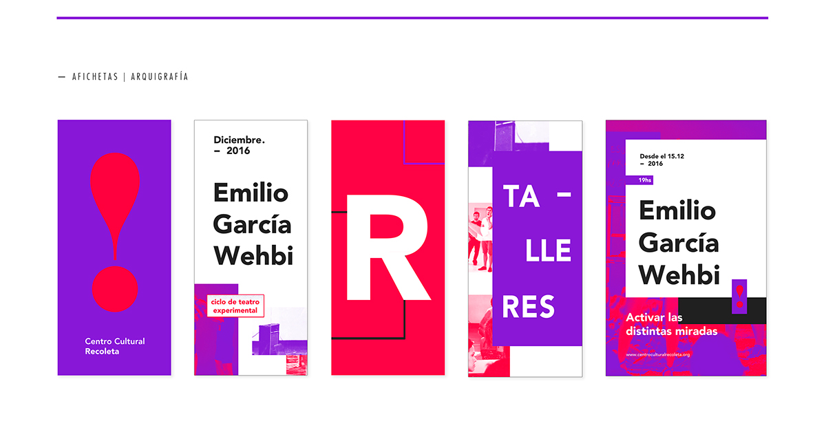 centro cultural recoleta Gabriele identidad identity graphic design  editorial typography   tipografia branding 