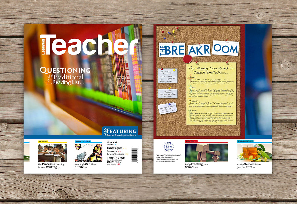Education  ESOL teaching  Magazine   redesign vanessaashley design  portfolio