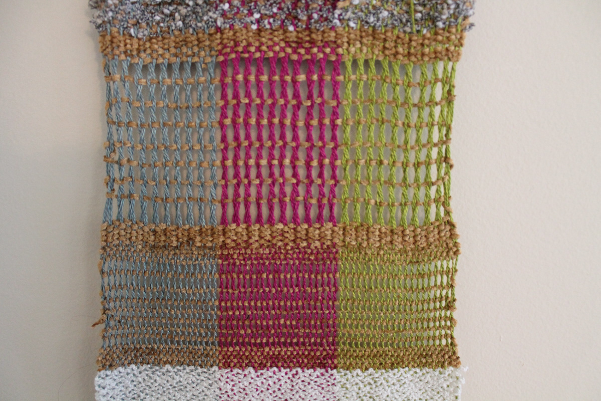 weaving sampler fibers fiber arts woven material Textiles