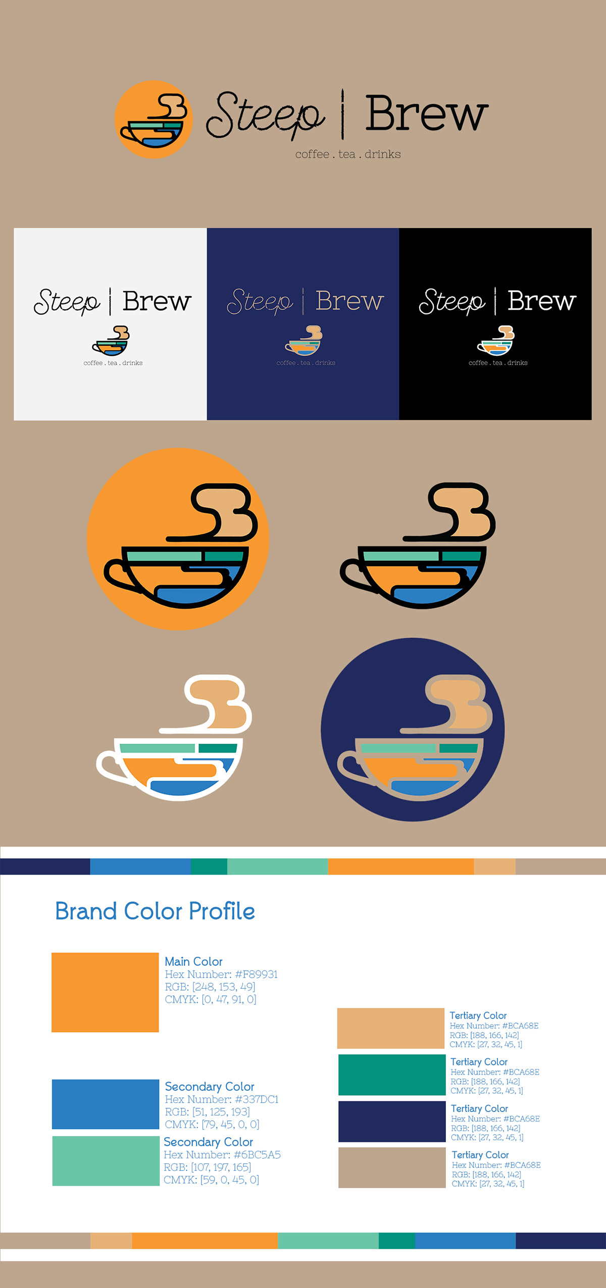 iconography typography   branding  Style Guide coffee shop logo Social Media Headers graphic design  visual design