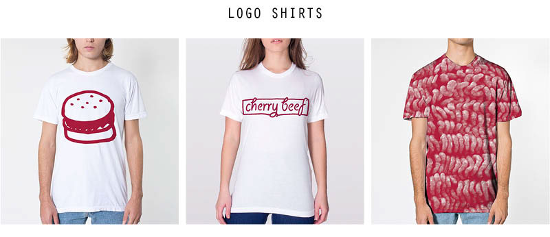 cherry beef Clothing Web brand pattern unisex meat illustrations gif gif-files Playful happy hand drawn