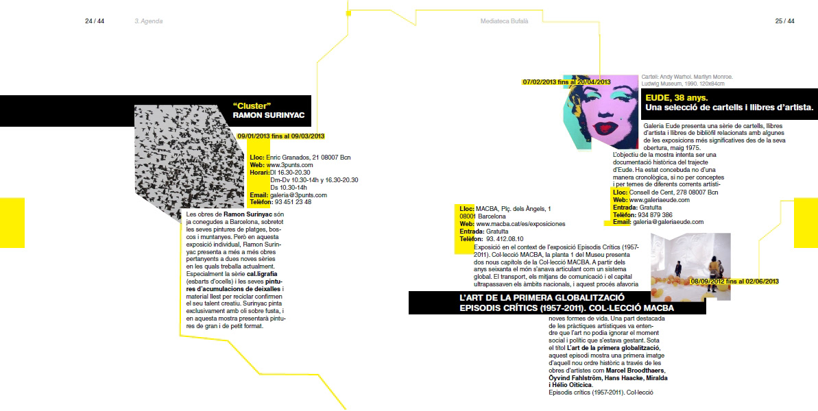yellow buff sensational line magazine revista línia design graphic tipography amarillo groc White rand editorial