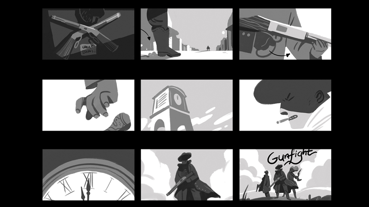 Graphic Novel ILLUSTRATION  western cowboy animation  manifesto 3D Brandfilm