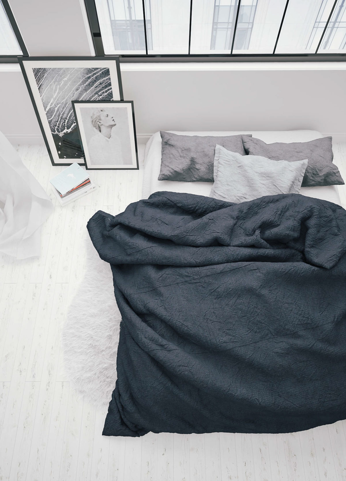 bedroom Interior design Scandinavian White