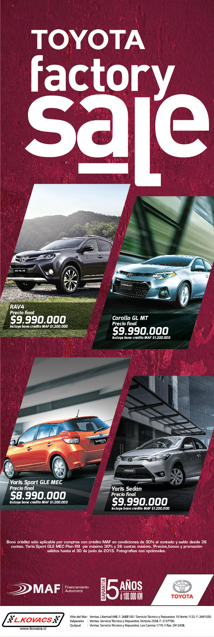 toyota factory sale printed ad newpaper