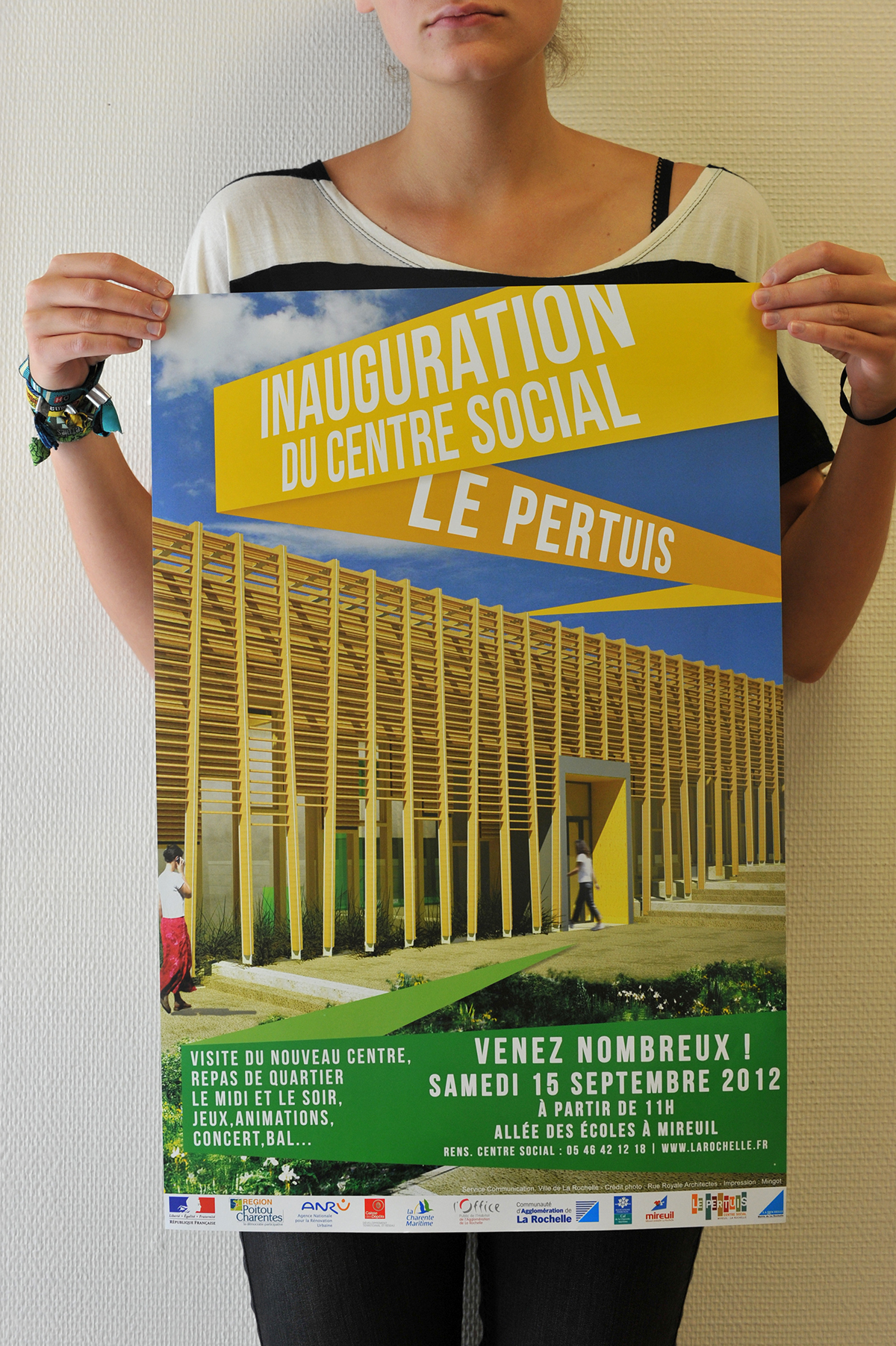 centre social inauguration evenementiel affiche flyer print