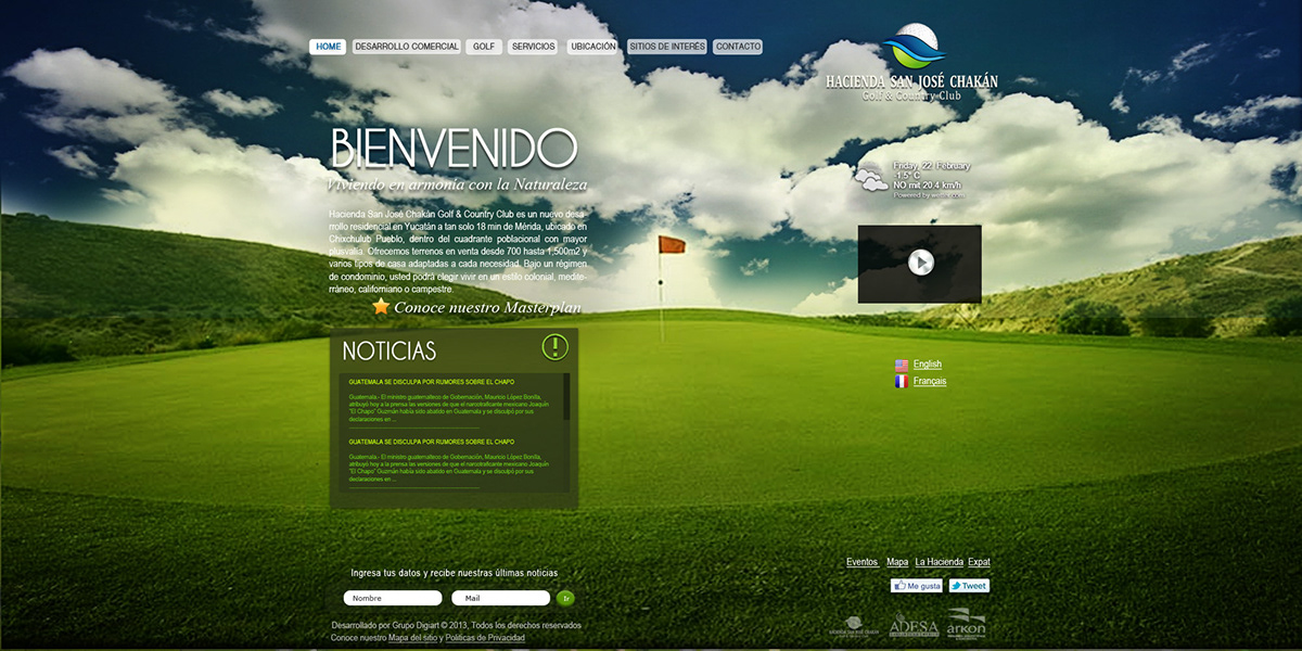 san jose chakan  hacienda  diseño web  digiart  grupo  grupo digiart  golf  terrenos en mérida  Yucatan