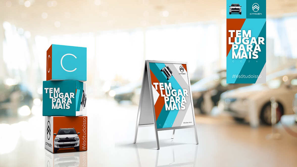 Lançamento de produto citroen car automotive   design Graphic Designer brand identity visual product launch
