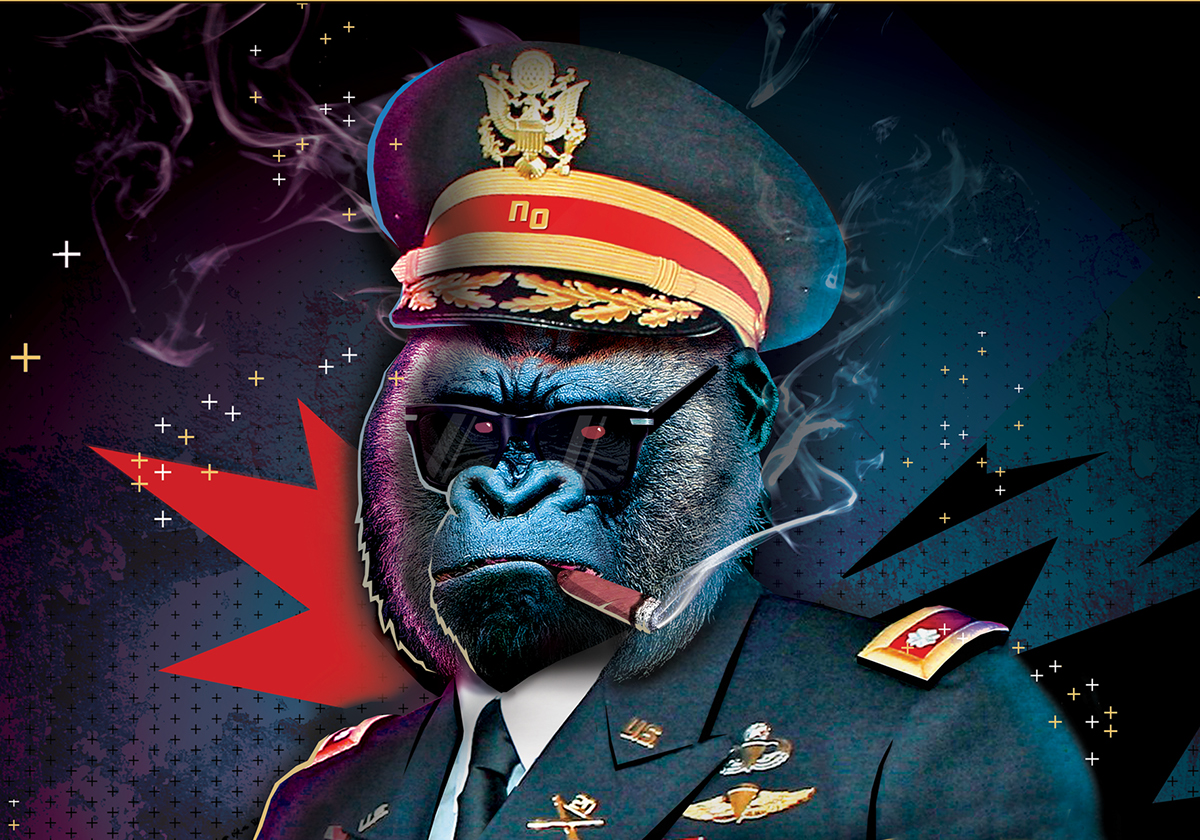 next one ape monkey army War drum and base DnB pary gorilla