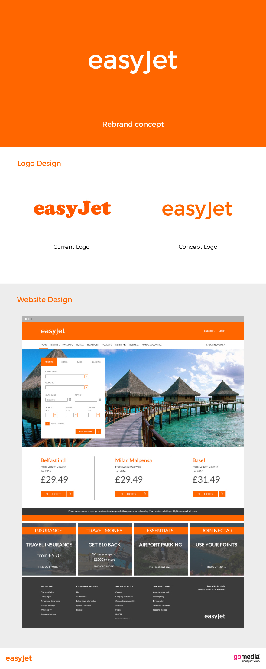 easyjet airline Rebrand concept revamp Practice Experience concept logo concept website new website Website Expression art business professional