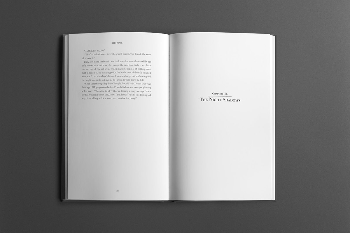 novel book Layout type a tale of two cities charles dickens text layout type setting publication chapter book hard cover