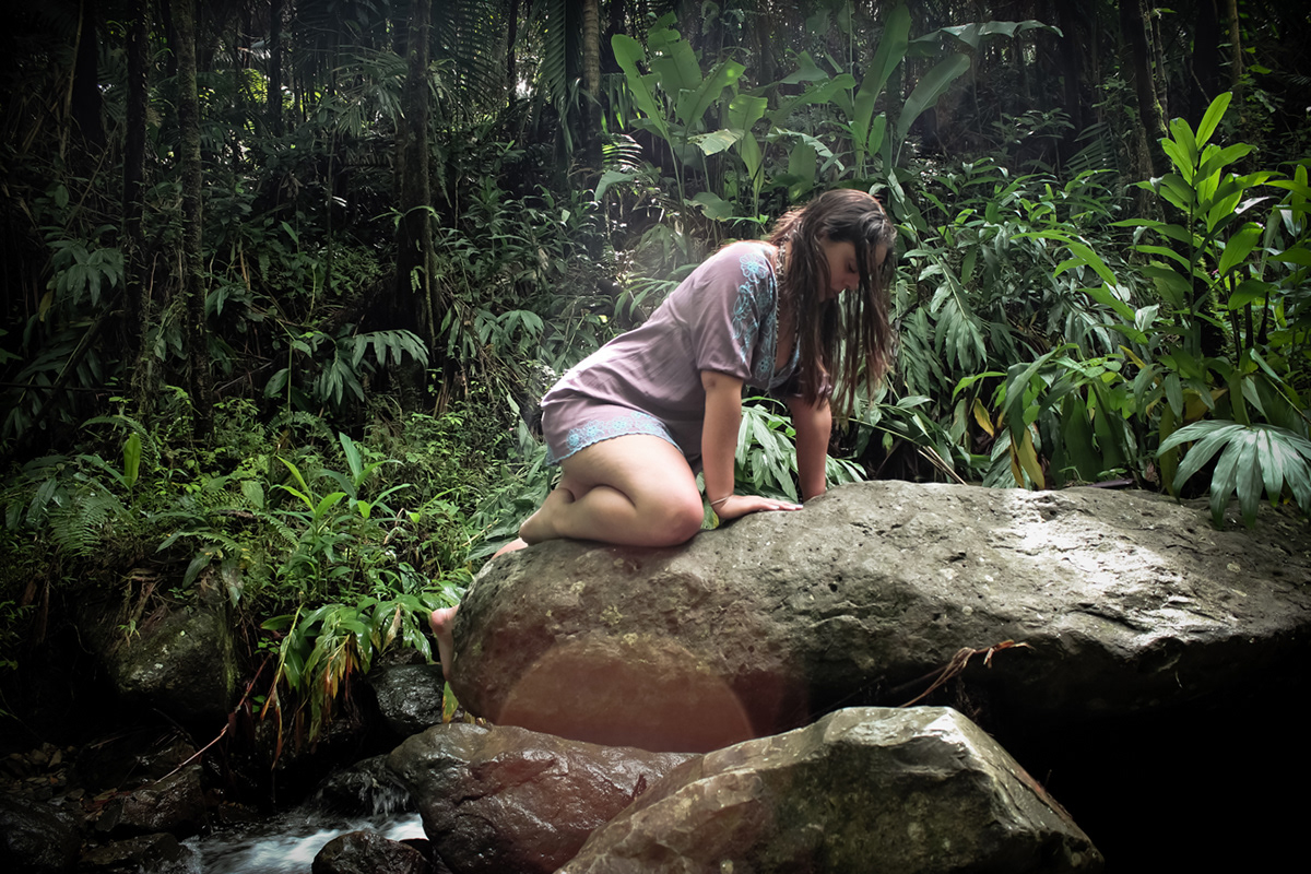 girl  rain forest Nature tattoo