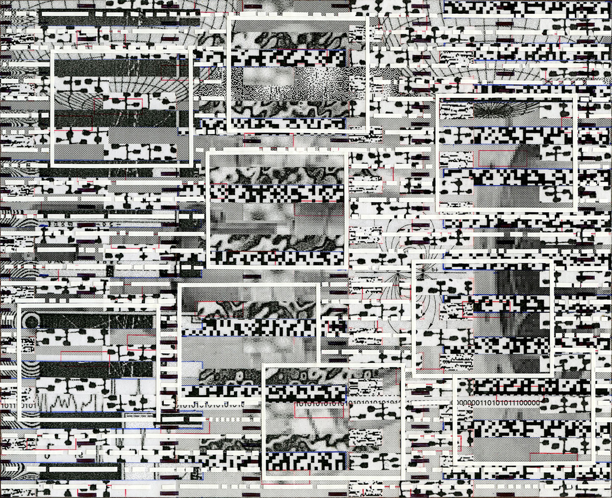 perfect defect collage Glitch handmade video Technology pattern error science mathematics post-digital humanism metaphor mixed media