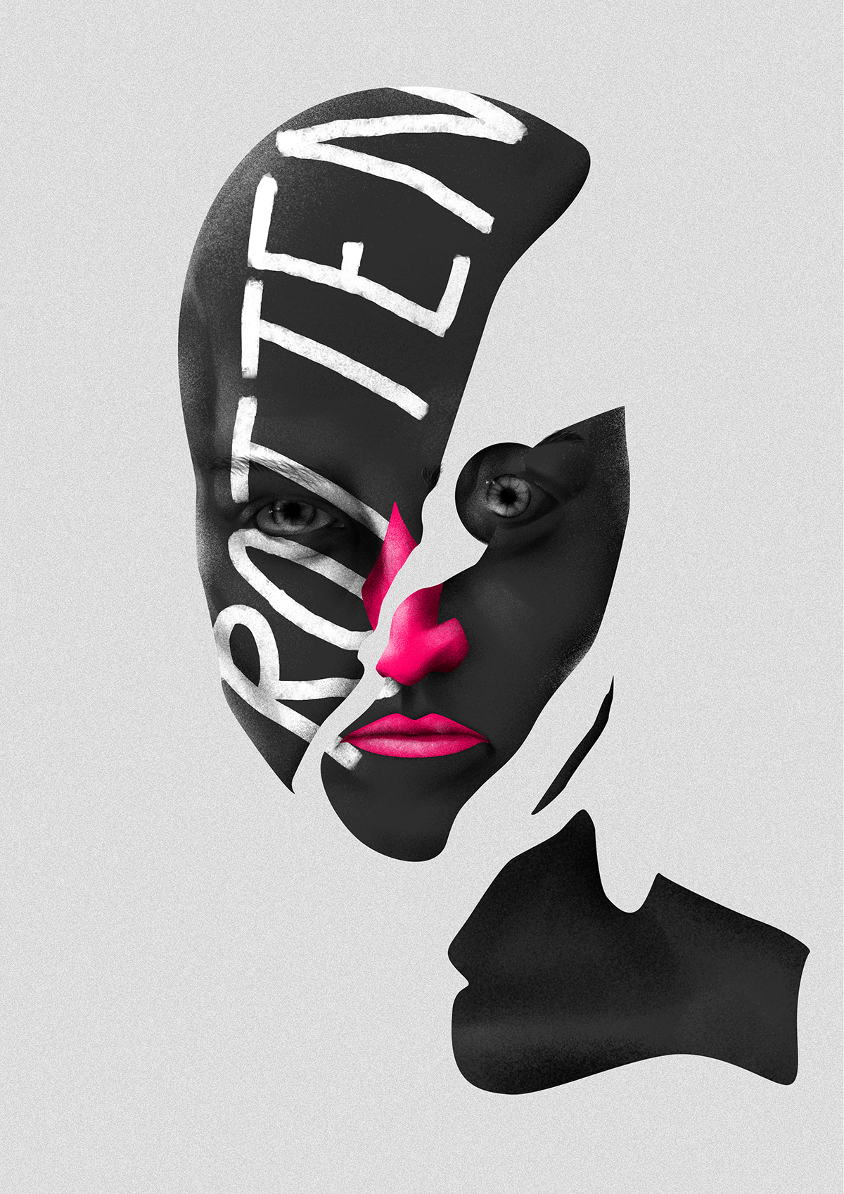 kitsch ILLUSTRATION  Digital Art  abstract portrait contemporary digital illustration symbol airbrush series