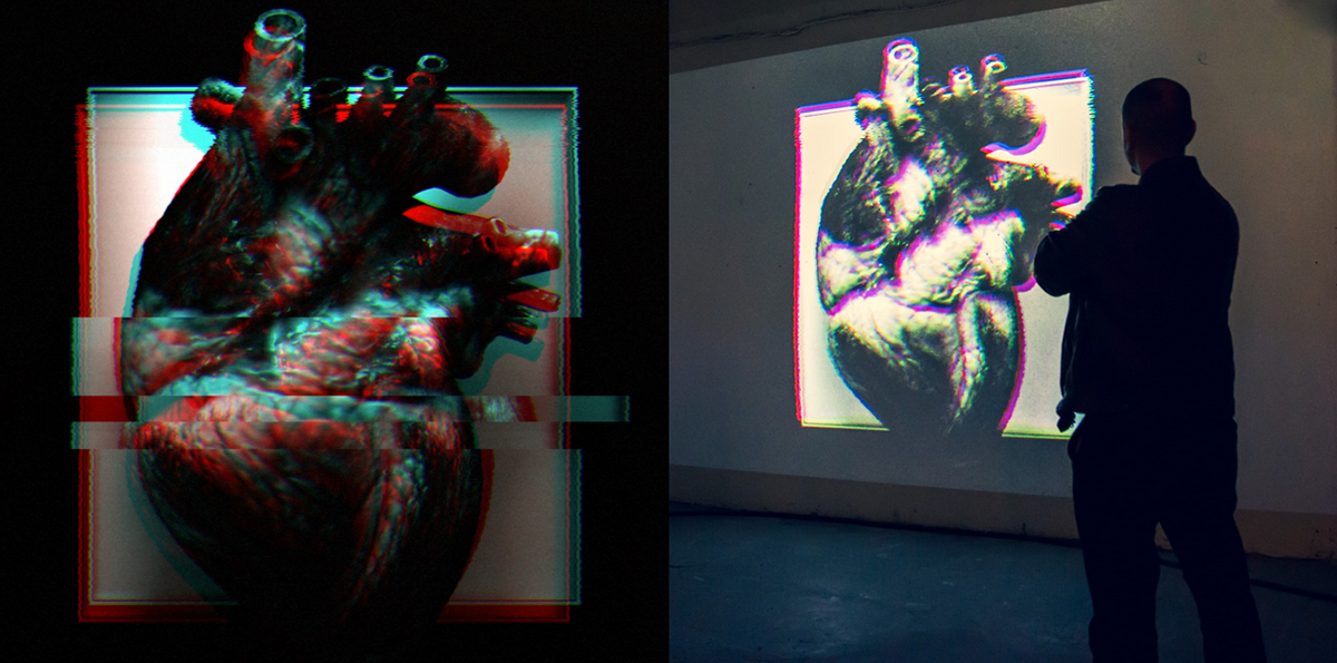 heart Digital Art  interactive art TouchDesigner real-time Glitch installation interactive parse error parseerror