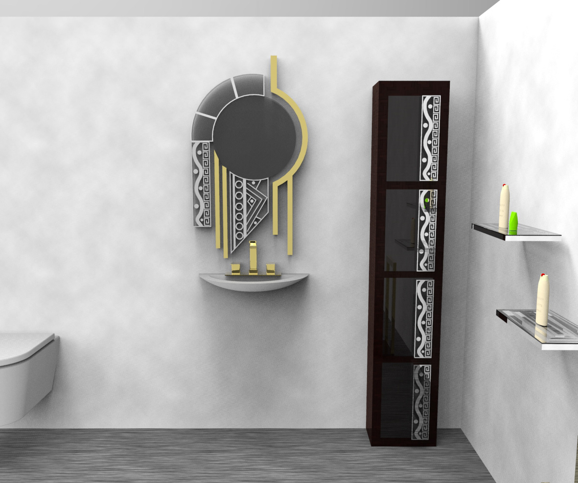 bathroom Bathroom accessories case design mirror model product design  towelholder Inca civilization Maya civilization