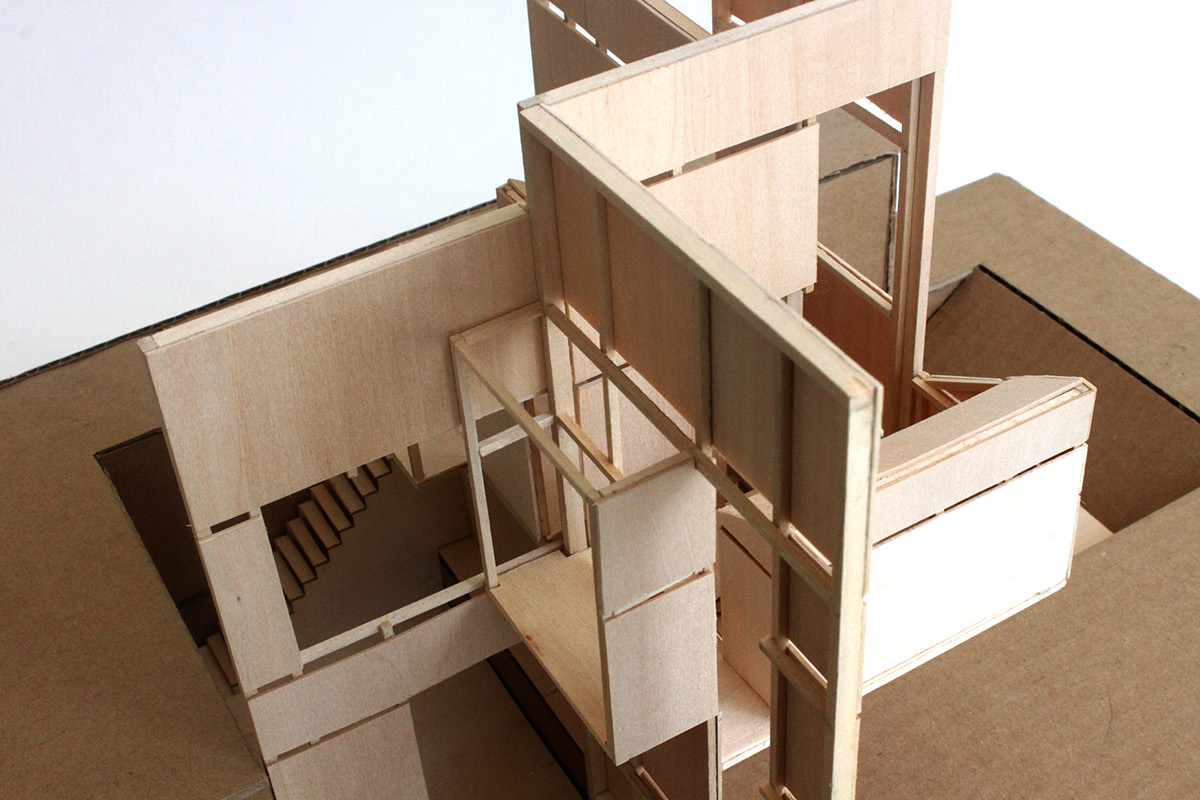 pavilion wood model structure