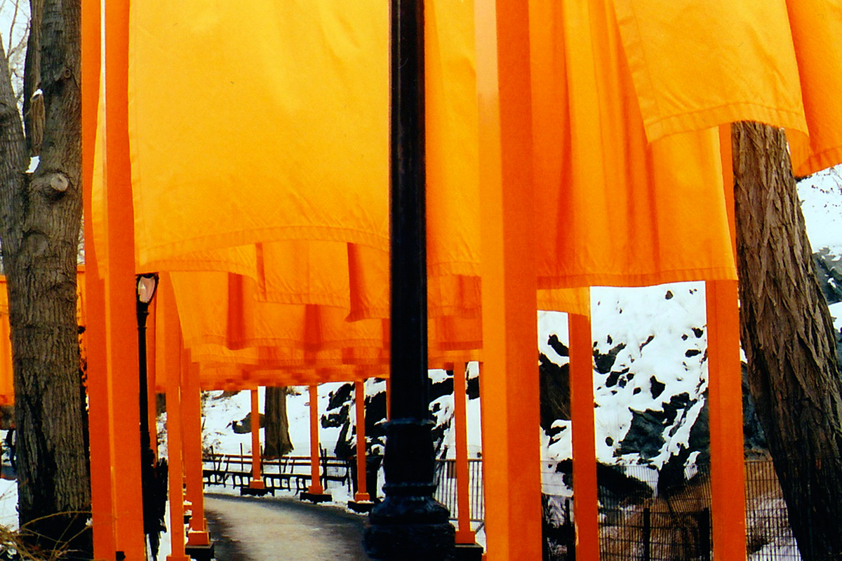 gates orange Jeanne Claude Christo nyc new york city art Central Park 35mm film