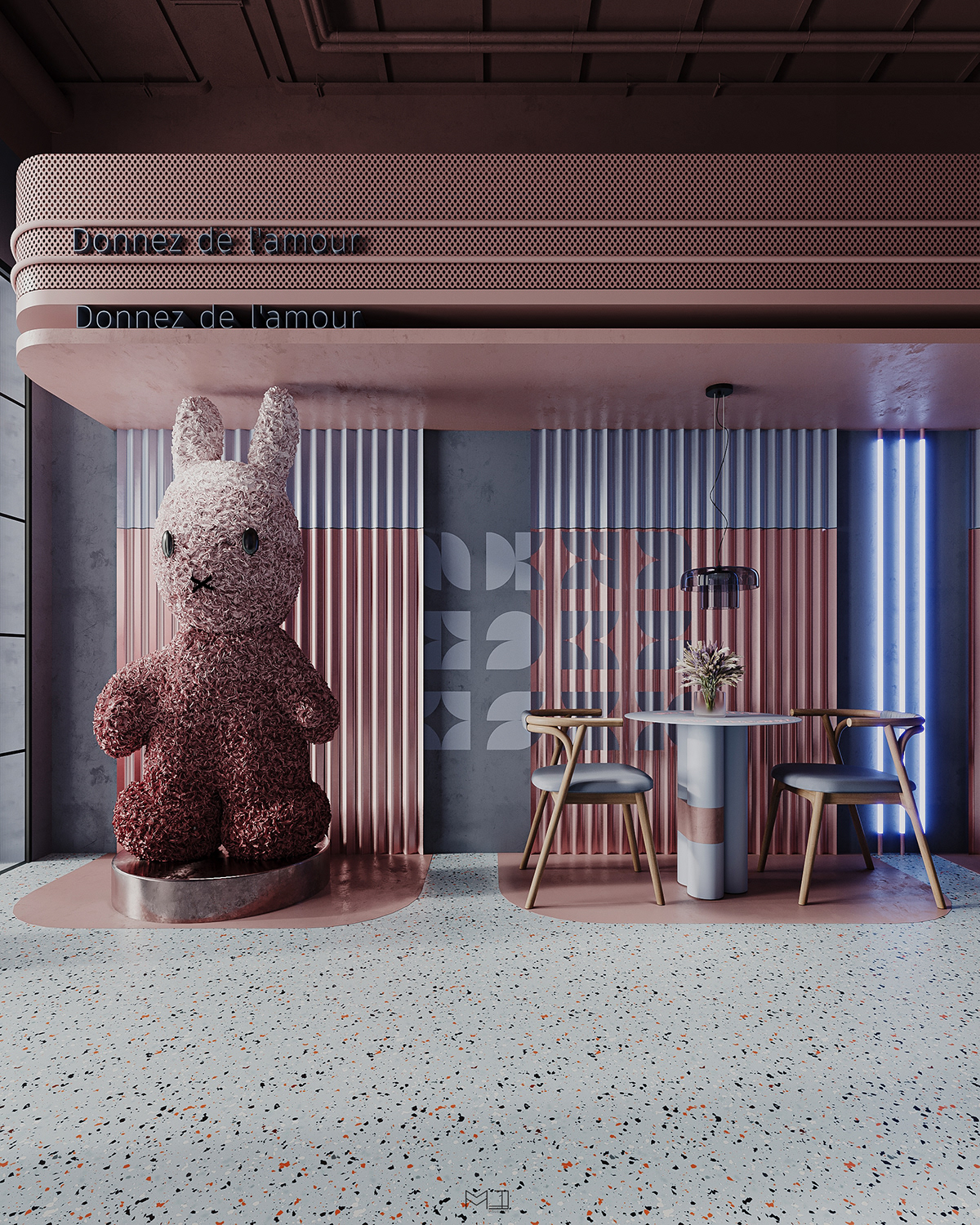 interior design  architecture visualization 3ds max modern archviz CGI corona restaurant Render