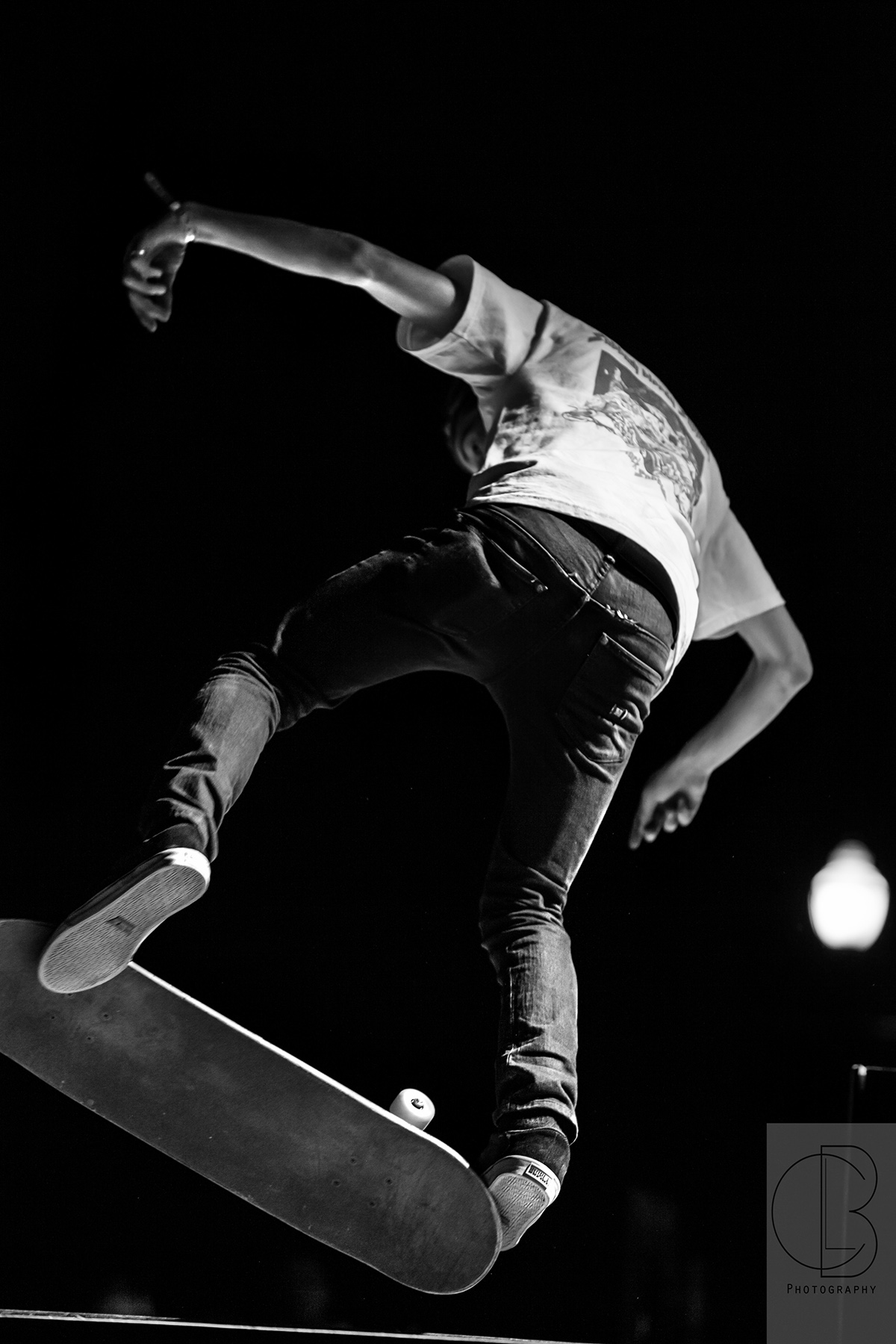 black and white Red Bull skateboarding event photography action photography sports photography